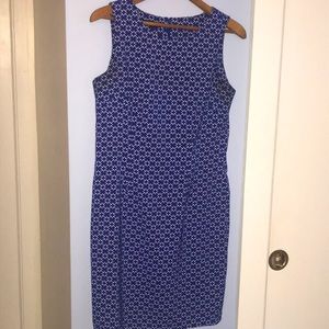 Blue and white body on dress